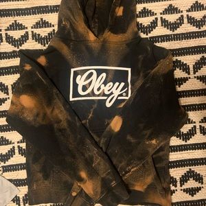 Bleach dye obey hoodie